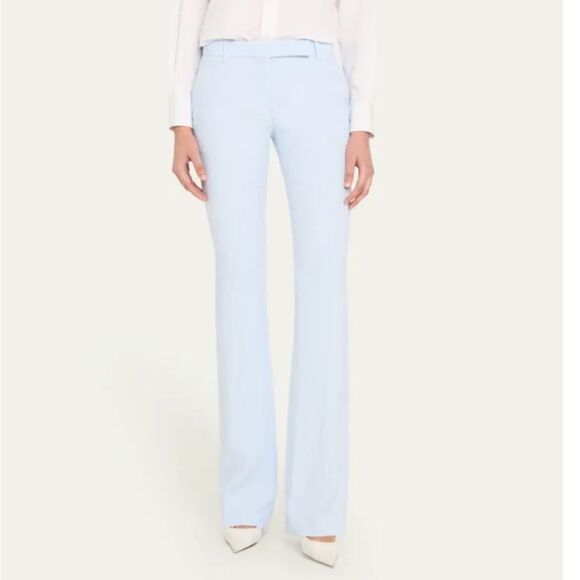 Alexander McQueen 585076QEAAA Narrow Bootcut Pants Spring Blue 44/8 NWT $1978